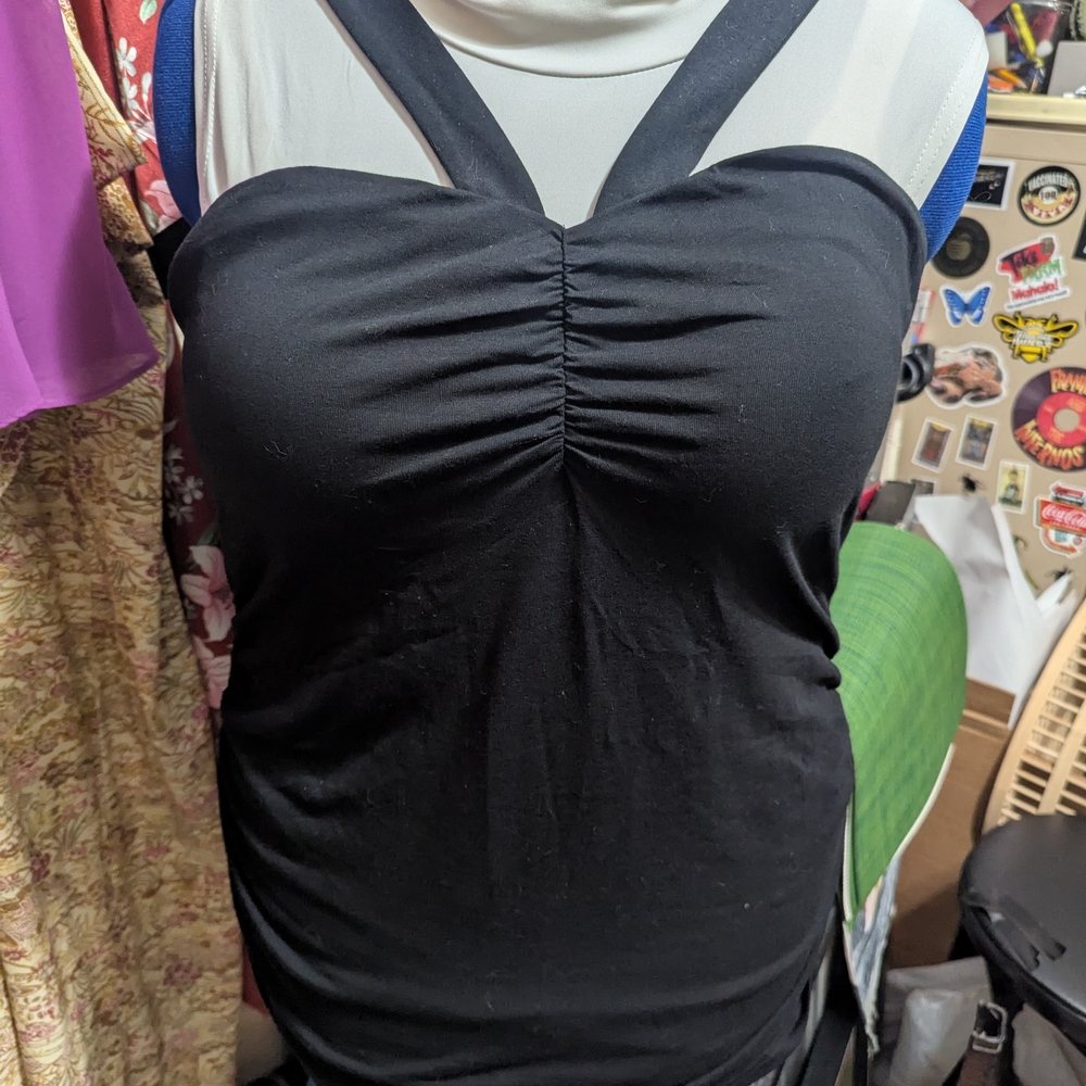 Belle Poque Retro Style Black Women's Top